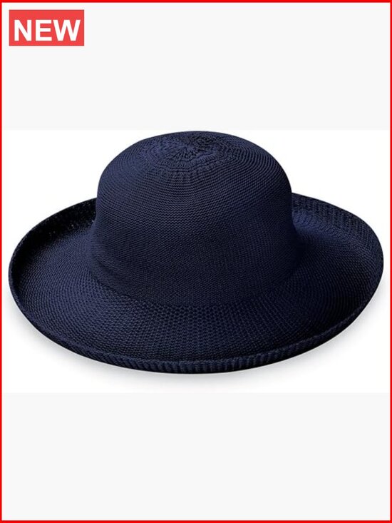Poly-Straw Sun Hat with Adjustable Drawstring, Packable, 3.5\